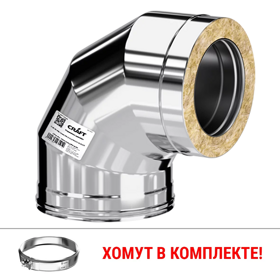 Craft HF-50 сэндвич-колено 90° (316/0,8/304/0,5) Ф120*220 мм